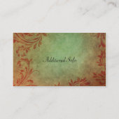 Cartes de visite vintages de damassé (Dos)