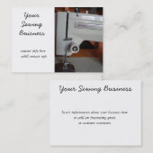 cartes de visite vintages de machine à coudre (Devant / Derrière)