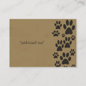 Cartes de visite vintages de pattes (Dos)