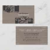 Cartes de visite vintages de photographie (Devant / Derrière)