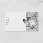 Cartes de visite vintages de poulets (Dos)