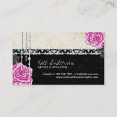 Cartes de visite vintages de roses (Dos)