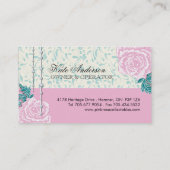Cartes de visite vintages de roses (Dos)
