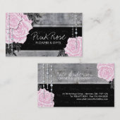 Cartes de visite vintages de roses (Devant / Derrière)