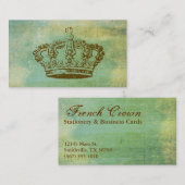 Cartes de visite vintages de style de couronne (Devant / Derrière)