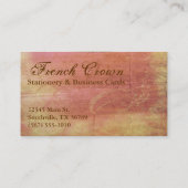 Cartes de visite vintages de style de couronne (Dos)