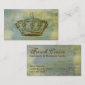 Cartes de visite vintages de style de couronne (Devant / Derrière)