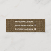 Cartes de visite vintages de toile de jute (Dos)