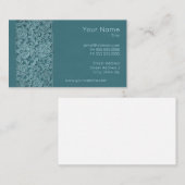 Cartes de visite vintages de turquoise de dentelle (Devant / Derrière)