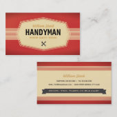 Cartes de visite vintages Handyman (Devant / Derrière)