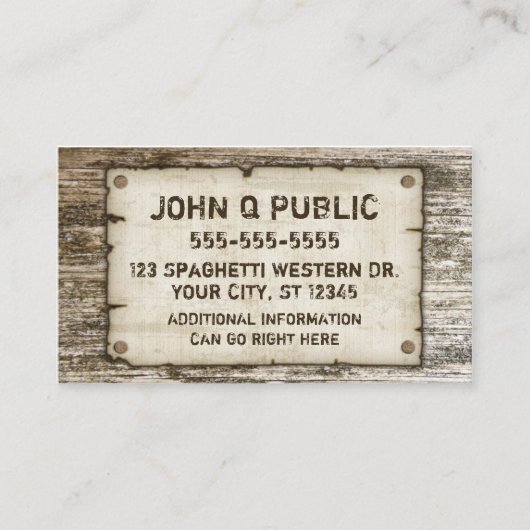 Cartes de visite Vintages occidentaux (Devant)