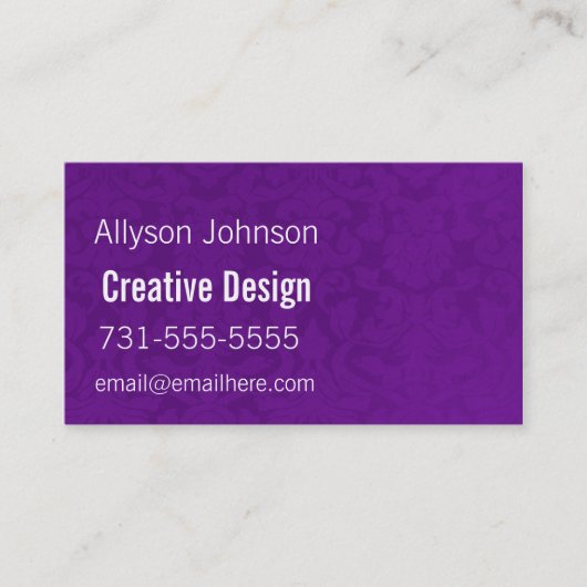 Cartes de visite vintages pourpres d'arrière - (Devant)