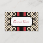 Cartes de visite vintages Red Black personnalisés (Devant)