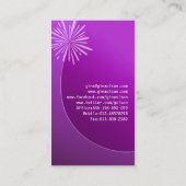 Cartes de visite violets du monogramme d'éclatemen (Dos)
