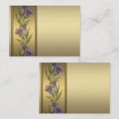 Cartes de visite violettes et or (Devant / Derrière)