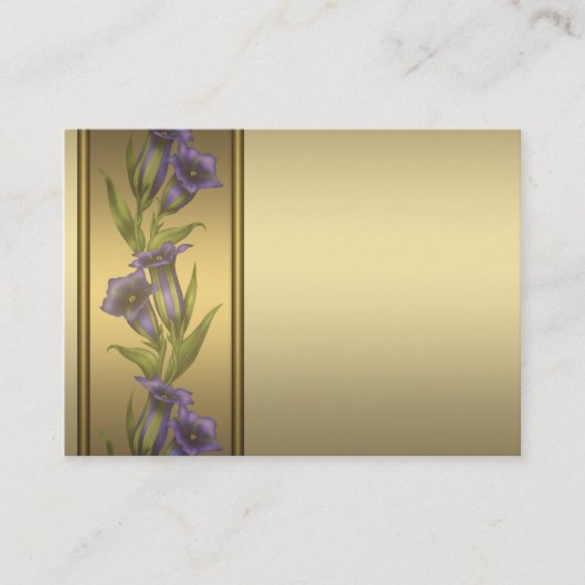 Cartes de visite violettes et or (Devant)