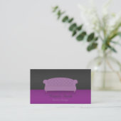 Cartes de visite violettes pour design d'intérieur (Debout devant)