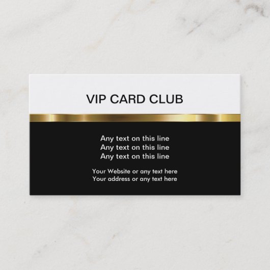 Cartes de visite VIP (Devant)