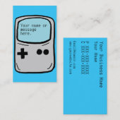 Cartes de visite visuels personnalisables de gamer (Devant / Derrière)