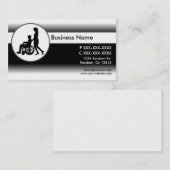 Cartes de visite vivants aidés blancs noirs (Devant / Derrière)