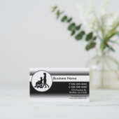 Cartes de visite vivants aidés blancs noirs (Debout devant)