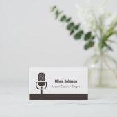 Cartes de visite vocaux d'icône de microphone de (Debout devant)