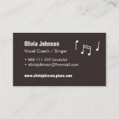 Cartes de visite vocaux d'icône de microphone de (Dos)