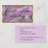 Cartes de visite Wedding planners rose et or (Devant / Derrière)