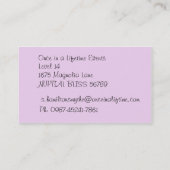 Cartes de visite Wedding planners rose et or (Dos)