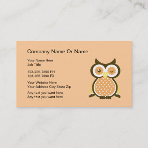 Cartes de visite Wise Owl