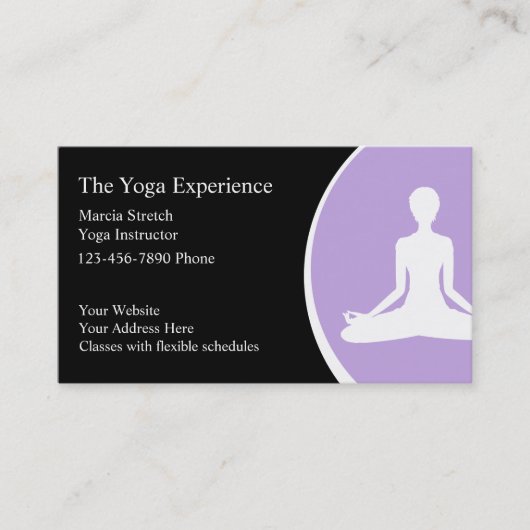 Cartes de visite Yoga (Devant)