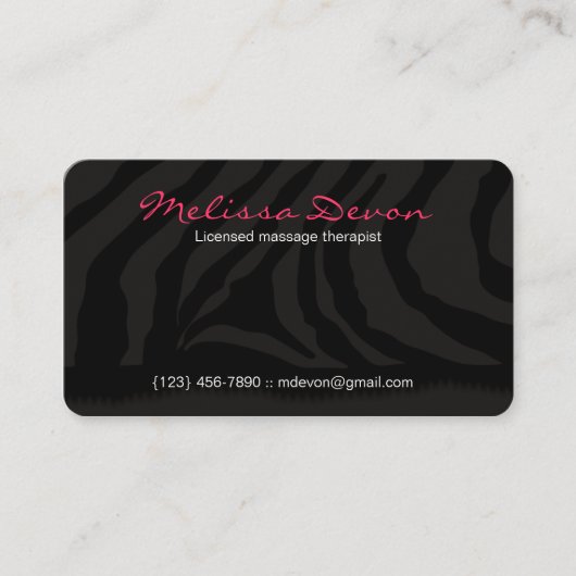 Cartes de visite ZEBRA STRIPE (Devant)