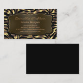 Cartes de visite Zèbre Or (Devant / Derrière)