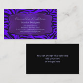 Cartes de visite Zèbre Violet (Devant / Derrière)