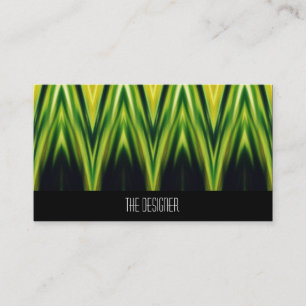 Cartes de visite Zigzags Vert Jaune Modèle