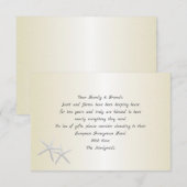 Cartes de voeu de voeux étoile de mer Or Champagne (Devant / Derrière)