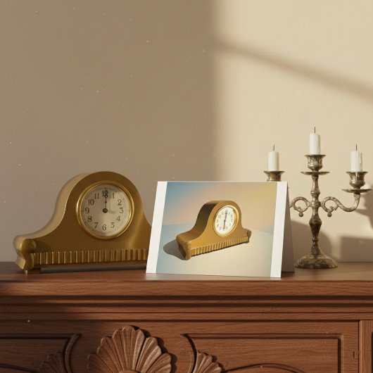 Cartes de vœux à l'horloge vintage