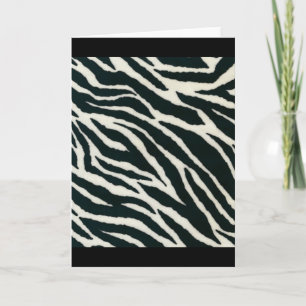 Cartes de vœux à motif zèbre noir et blanc