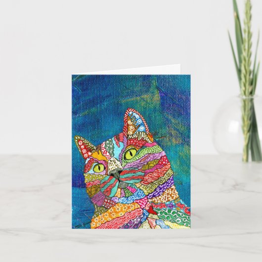 Cartes de voeux Abstraites pour les chats jolies e (Devant)