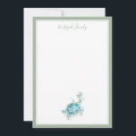 Cartes de vœux aquarelle côtière Tortue de mer de<br><div class="desc">Dites merci à vos amis et à votre famille avec mes cartes de notes personnalisées festives et mignonnes. Elles présentent le nom de votre famille ou monogramme dans une typographie de lettre manuscrite avec une tortue de mer peinte avec un brin de verdure et des baies rouges dans mon art...</div>