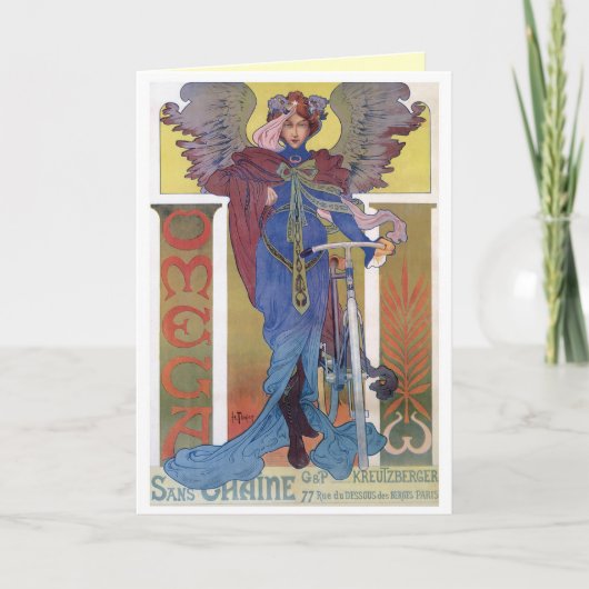 Cartes de voeux Art Nouveau Angel (Devant)