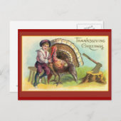 Cartes de voeux Art Thanksgiving vintages (Devant / Derrière)