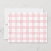 Cartes de voeux avec couronne en gingham pour les (Dos)