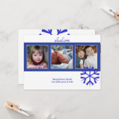 Cartes de vœux avec photos Shalom (invitations) (Devant/Arrière en situation)