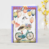 Cartes de vœux Ballons Dindon Carte de vœux Annive (Fleur jaune)