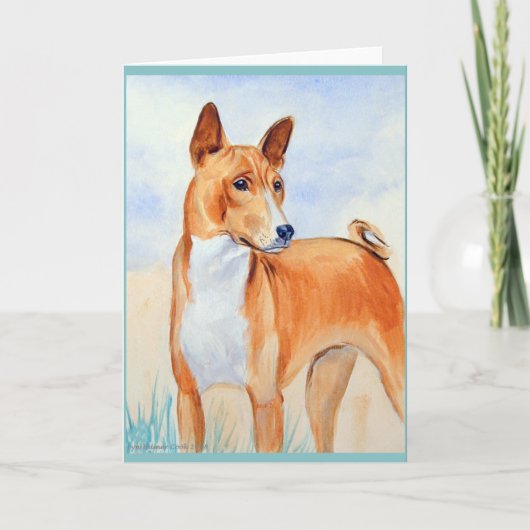 Cartes de voeux Basenji (Devant)