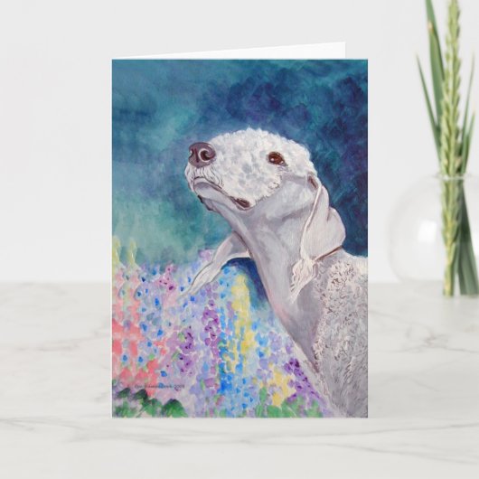 Cartes de voeux Bedlington Terrier (Devant)