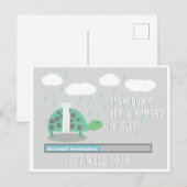 Cartes de voeux Bien s'améliorer Bientôt Cartoon T (Devant / Derrière)