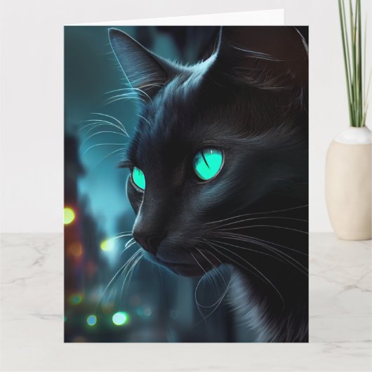 Cartes de vœux Black Cat (Devant)