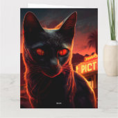 Cartes de vœux Black Cat (Dos)